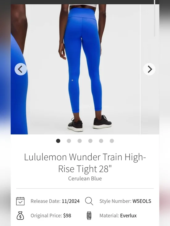 NWOT *FLAW -REPAIRED Lululemon Wunder Train High-Rise Tight 28in Inseam Sz 2 - Picture 12 of 13